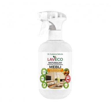 Płyn naturalny do czyszczenia mebli - Rozgrzewająca pomarańcza | Laveco