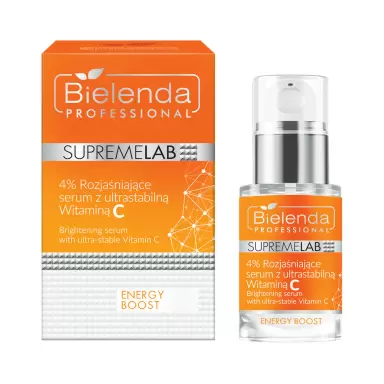Rozjaśniające serum z ultrastabilną Witaminą C 4% Supremelab Energy Boost | Bielenda Professional
