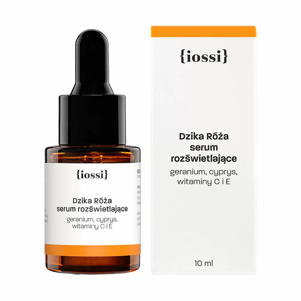 Serum rozświetlające do twarzy z geranium, cyprysem, witaminami C i E | iossi