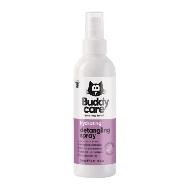 Spray nawilżający do rozczesywania sierści kotów z aloesem i prowitaminą B5 | Buddy Care