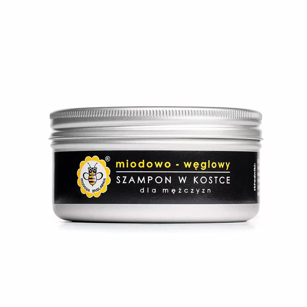 Szampon w kostce miodowo - węglowy | Miodowa Mydlarnia