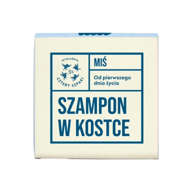 Szampon do włosów w kostce Miś - od pierwszego dnia życia | Cztery Szpaki