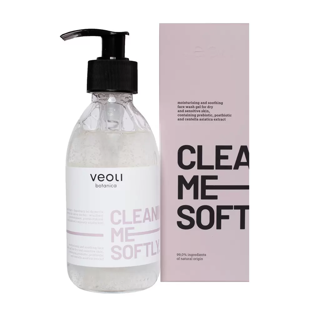 Żel nawilżająco - łagodzący do mycia twarzy CLEANING ME SOFTLY | Veoli Botanica