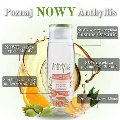 Żel pod prysznic rewitalizujący z kardamonem i imbirem | Anthyllis