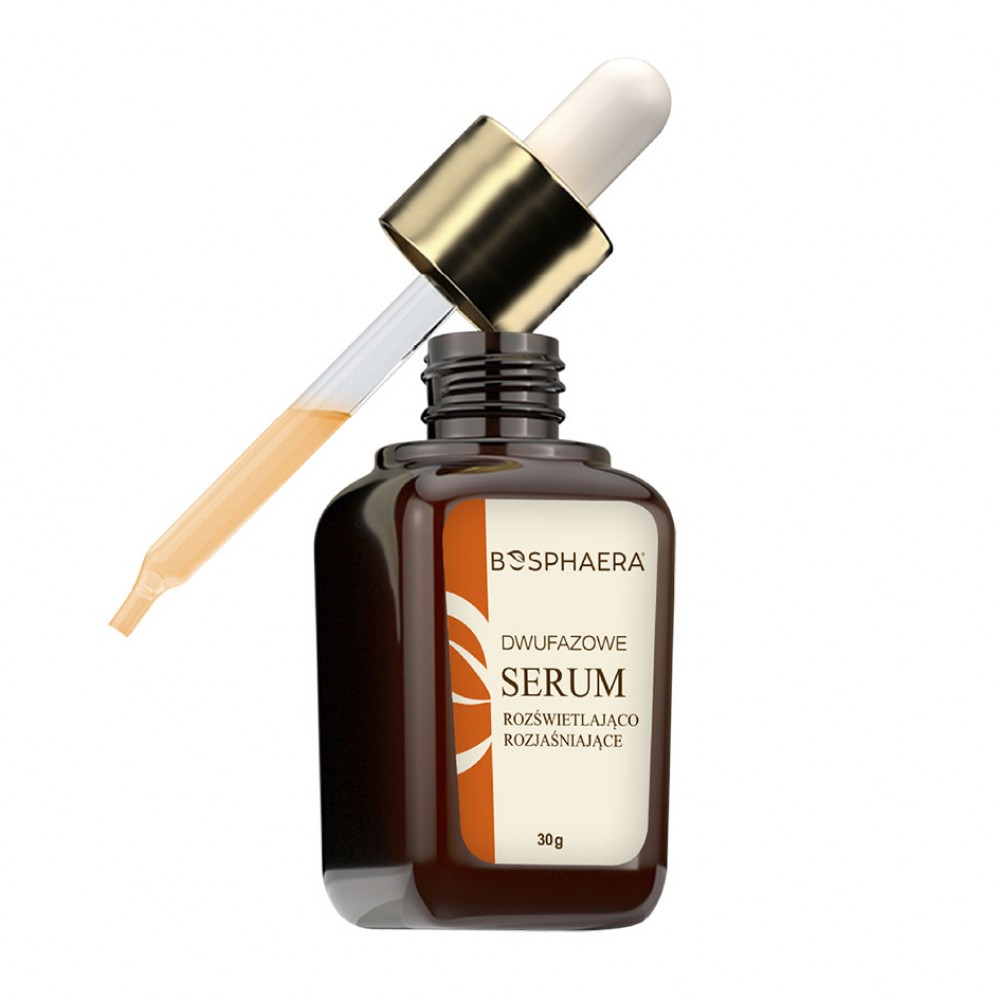 Dwufazowe serum rozświetlająco - rozjaśniające do twarzy | Bosphaera