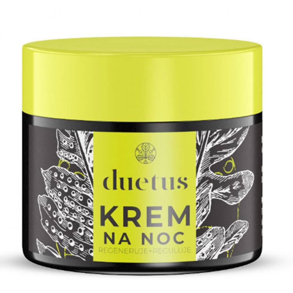 Krem do twarzy na noc z węglem aktywnym | Duetus