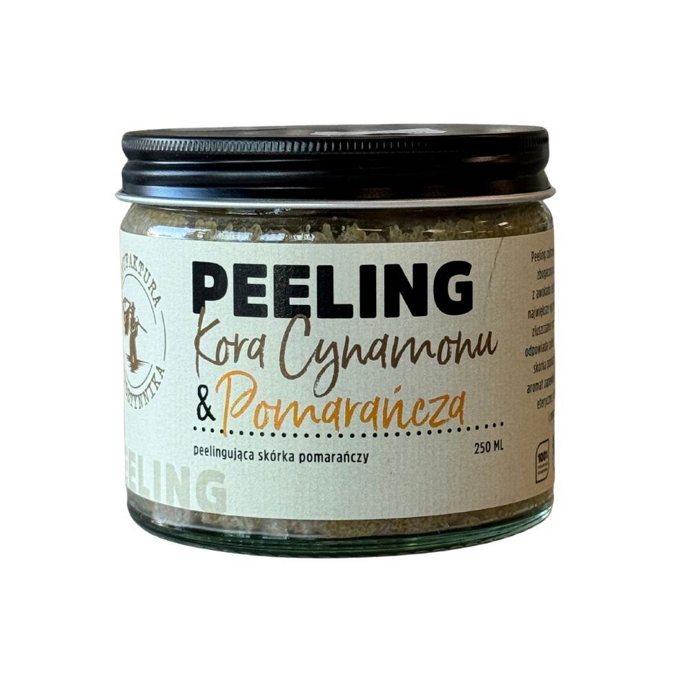 Peeling do ciała Kora cynamonu i Pomarańcza | Manufaktura Bursztynnika